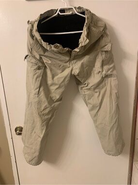 Men's Fleece Lined Winter Cargo Pants - Khaki. Very Warm
